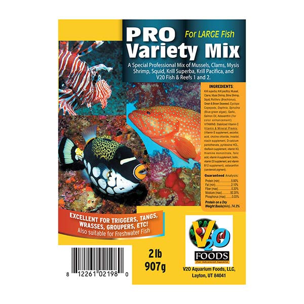 V2O Foods Pro Variety Frozen Food| Foods – LiveAquaria