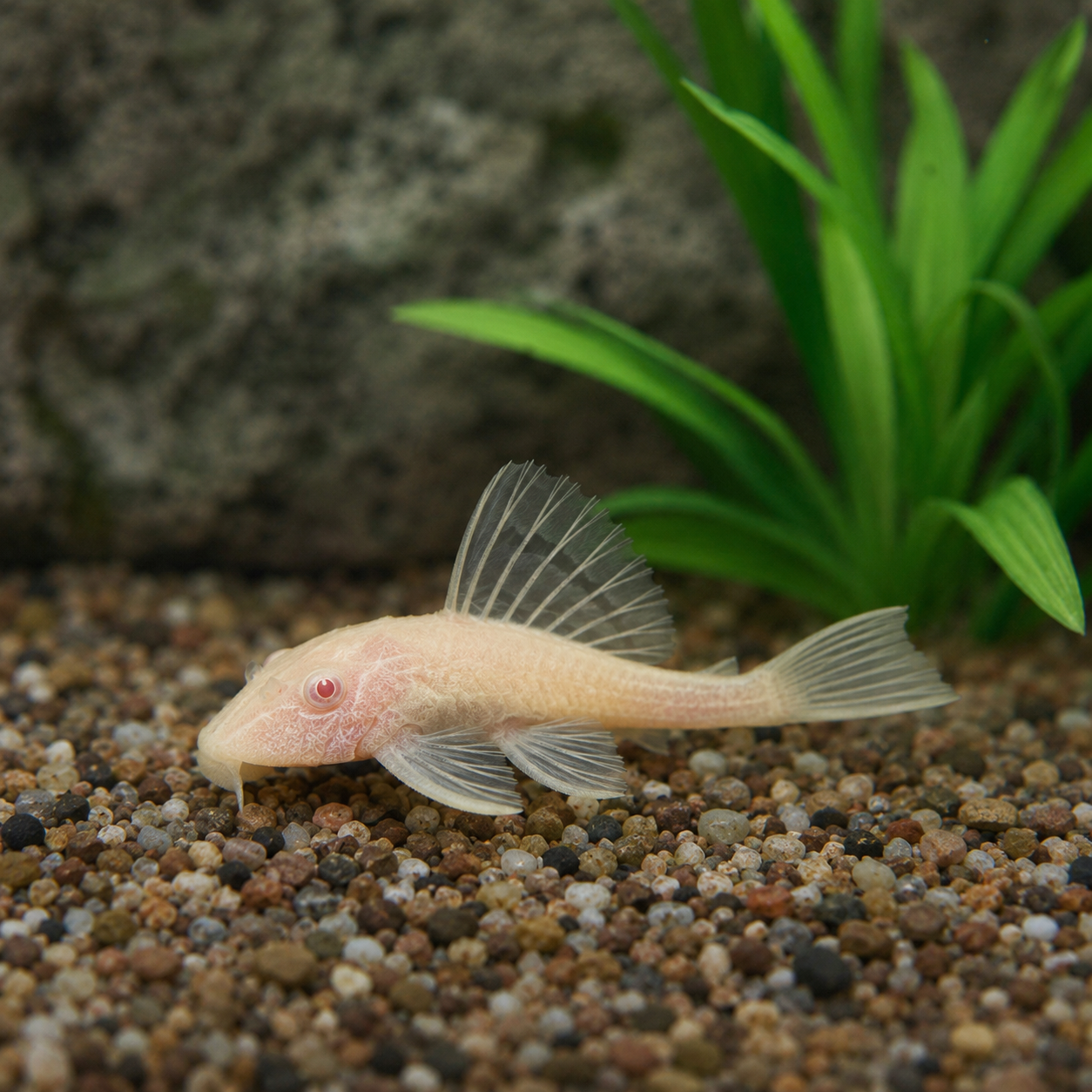 Albino Glass Cleaner Plecostomus