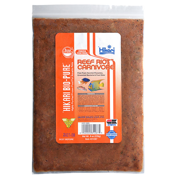 Hikari®; Bio-Pure®; Reef Riot Carnivore™ Frozen Fish Food