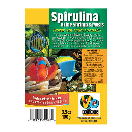 V2O Foods Spirulina Brine/Mysis Shrimp Frozen Food