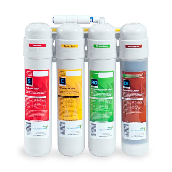 AquaticLife Twist-In 4 Stage Compact Reverse Osmosis/Deionization System