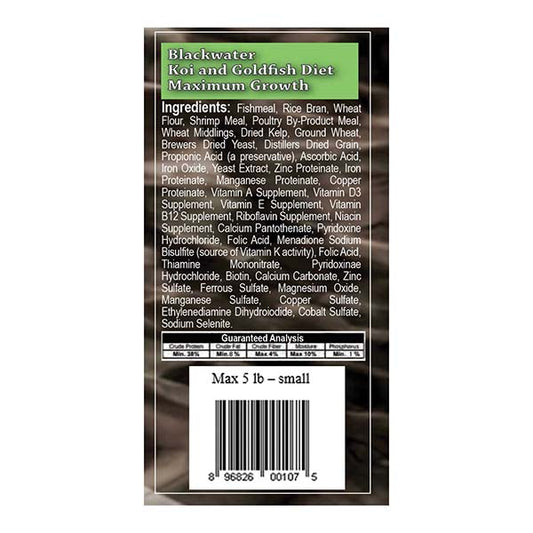 Blackwater Max Growth Premium Koi & Goldfish Food, Small Pellets