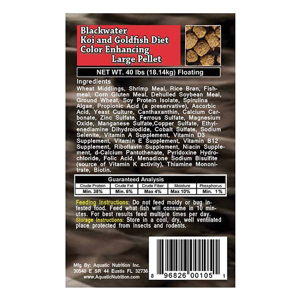 Blackwater Color Large Pellet Food, 40 lbs