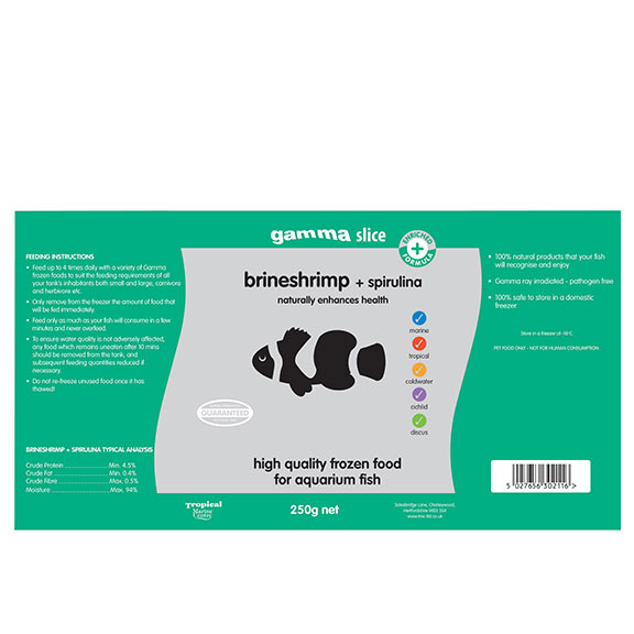 Gamma Slice Brine Shrimp Plus Spirulina Gamma Slice Brine Shrimp Plus Spirulina