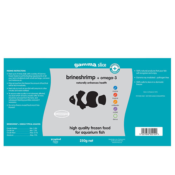 Gamma Slice Brine Shrimp Plus Omega 3 Gamma Slice Brine Shrimp Plus Omega 3