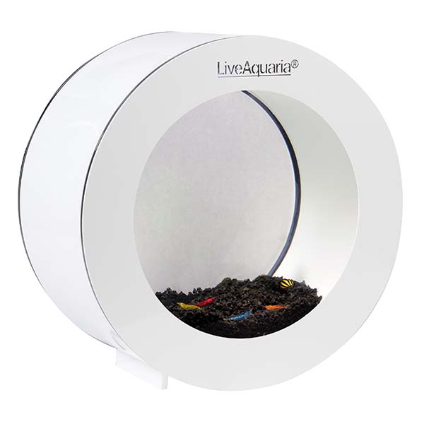 LiveAquaria® Beginner Shrimp Aquarium Kit Orbi White