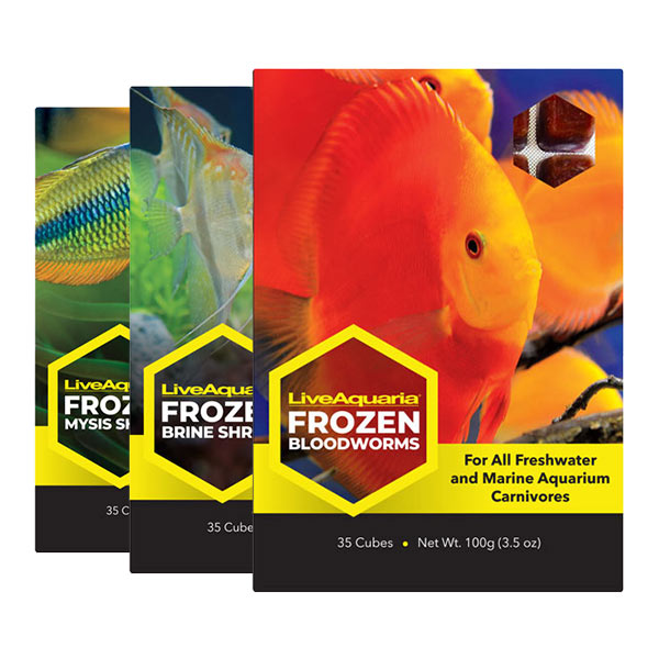 LiveAquaria Freshwater Variety pack Frozen Fish Food