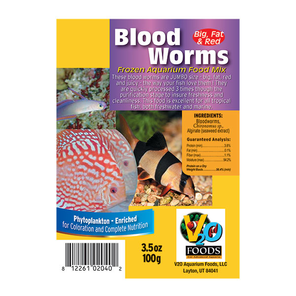 V2O Foods Bloodworms Frozen Food V2O Foods Bloodworms Frozen Food