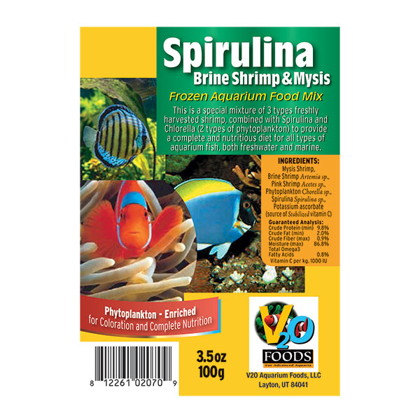 V2O Foods Spirulina Brine/Mysis Shrimp Frozen Food V2O Foods Spirulina Brine/Mysis Shrimp Frozen Food