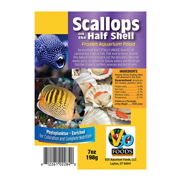 V2O Foods Scallops on the Half Shell Frozen Food V2O Foods Scallops on the Half Shell Frozen Food