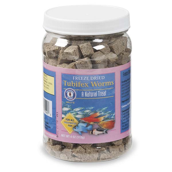 dry worms fish food