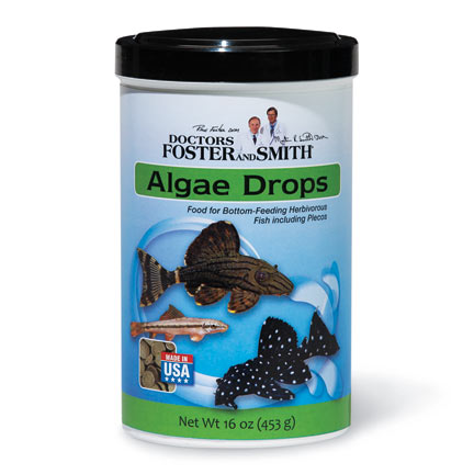 Drs. Foster & Smith Algae Drops® Food for Bottom-Feeding Herbivorous Fish including Plecos Drs. Foster & Smith Algae Drops® Food for Bottom-Feeding Herbivorous Fish including Plecos