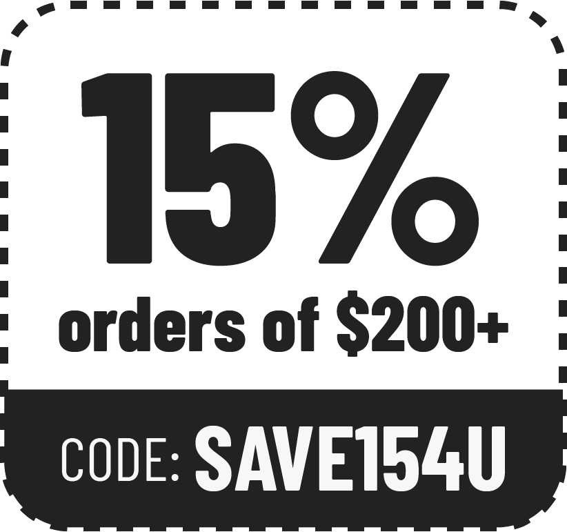 15% OFF orders of $200 or more