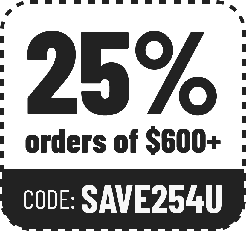 25% OFF orders of $600 or more