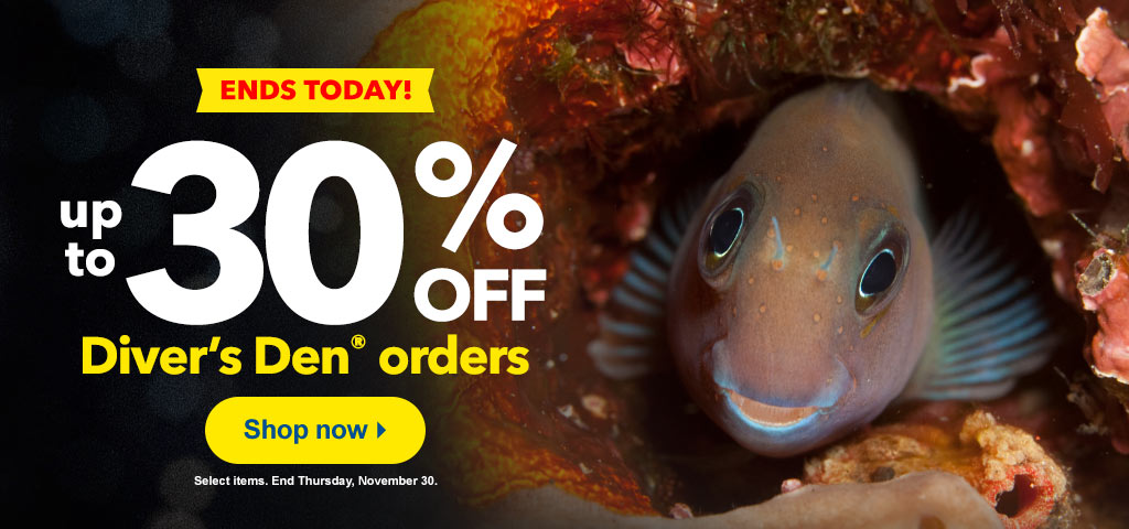 Up to 30% off Diver’s Den® & WI Facility Items
