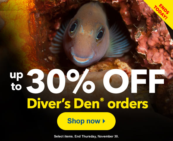 Up to 30% off Diver’s Den® & WI Facility Items